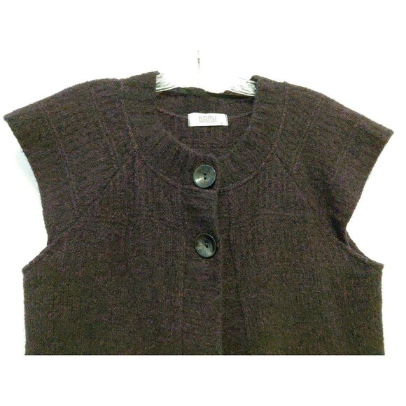 Koru Australia Womens Sweater Vest  Merino Wool Silk Blend Purple Medium - Picture 2 of 6